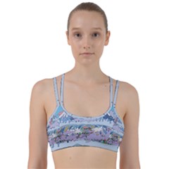 Art Psychedelic Mountain Line Them Up Sports Bra