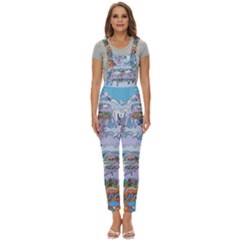 Art Psychedelic Mountain Women s Pinafore Overalls Jumpsuit by Cemarart