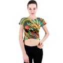 Chinese New Year – Year of the Dragon Crew Neck Crop Top View1