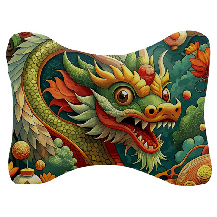 Chinese New Year – Year of the Dragon Velour Seat Head Rest Cushion
