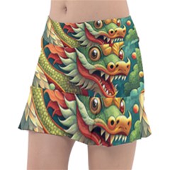 Chinese New Year ¨c Year Of The Dragon Classic Tennis Skirt by Valentinaart