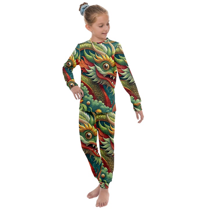 Chinese New Year – Year of the Dragon Kids  Long Sleeve Set 