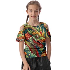 Chinese New Year ¨c Year Of The Dragon Kids  Butterfly Cutout T-shirt