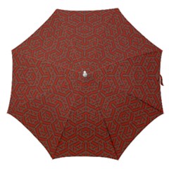 Hexagon Motif Geometric Tribal Style Pattern Straight Umbrellas by dflcprintsclothing
