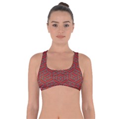 Hexagon Motif Geometric Tribal Style Pattern Got No Strings Sports Bra