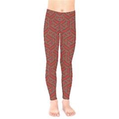 Hexagon Motif Geometric Tribal Style Pattern Kids  Leggings