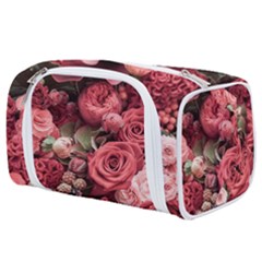 Pink Roses Flowers Love Nature Toiletries Pouch by Grandong