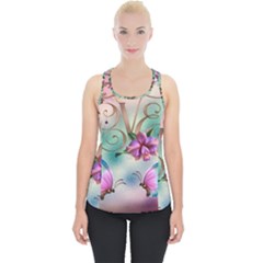 Love Amour Butterfly Colors Flowers Text Piece Up Tank Top by Grandong
