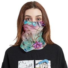 Love Amour Butterfly Colors Flowers Text Face Covering Bandana (two Sides) by Grandong