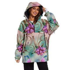 Love Amour Butterfly Colors Flowers Text Women s Ski And Snowboard Jacket