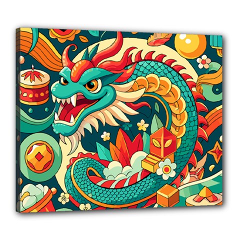 Chinese New Year ¨c Year Of The Dragon Canvas 24  X 20  (stretched)