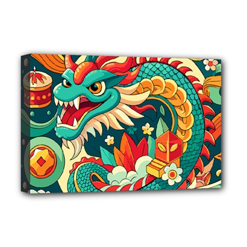 Chinese New Year ¨c Year Of The Dragon Deluxe Canvas 18  X 12  (stretched)