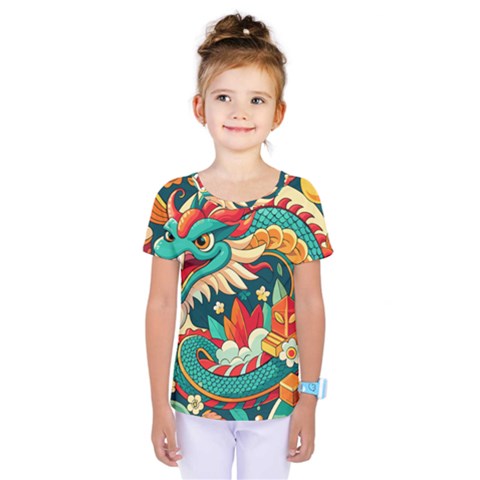 Chinese New Year ¨c Year Of The Dragon Kids  One Piece T-shirt by Valentinaart