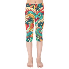 Chinese New Year ¨c Year Of The Dragon Kids  Capri Leggings 