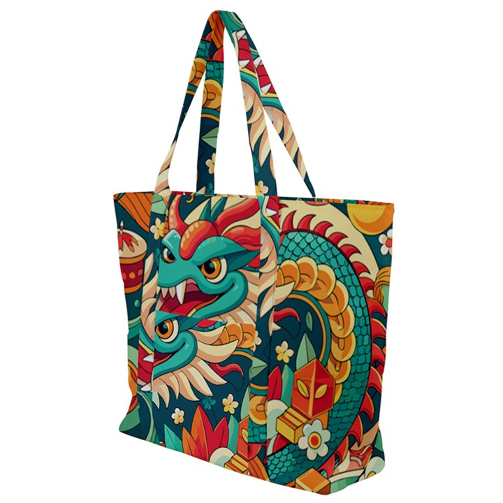 Chinese New Year – Year of the Dragon Zip Up Canvas Bag