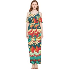 Chinese New Year ¨c Year Of The Dragon Draped Sleeveless Chiffon Jumpsuit