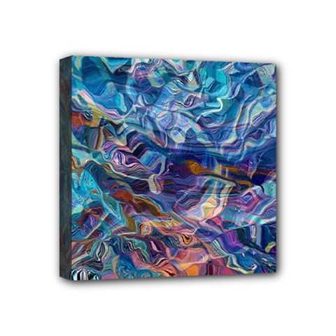 Kaleidoscopic Currents Mini Canvas 4  X 4  (stretched) by kaleidomarblingart