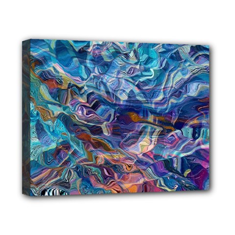 Kaleidoscopic Currents Canvas 10  X 8  (stretched) by kaleidomarblingart