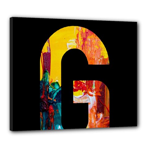 Abstract, Dark Background, Black, Typography,g Canvas 24  X 20  (stretched)