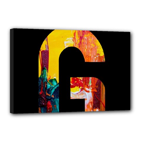 Abstract, Dark Background, Black, Typography,g Canvas 18  X 12  (stretched)