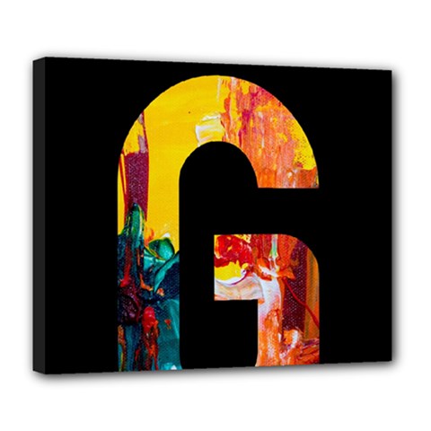 Abstract, Dark Background, Black, Typography,g Deluxe Canvas 24  X 20  (stretched)