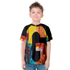 Abstract, Dark Background, Black, Typography,g Kids  Cotton T-Shirt