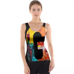 Abstract, Dark Background, Black, Typography,g Women s Basic Tank Top