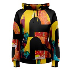 Abstract, Dark Background, Black, Typography,g Women s Pullover Hoodie