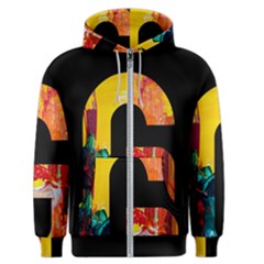 Abstract, Dark Background, Black, Typography,g Men s Zipper Hoodie