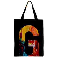 Abstract, Dark Background, Black, Typography,g Zipper Classic Tote Bag
