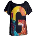 Abstract, Dark Background, Black, Typography,g Women s Oversized T-Shirt View1