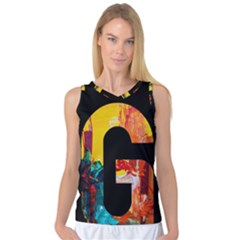 Abstract, Dark Background, Black, Typography,g Women s Basketball Tank Top