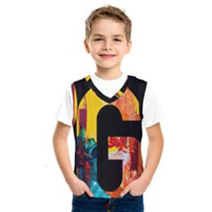 Abstract, Dark Background, Black, Typography,g Kids  Basketball Tank Top