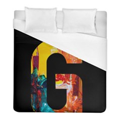 Abstract, Dark Background, Black, Typography,g Duvet Cover (full/ Double Size)