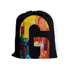 Abstract, Dark Background, Black, Typography,g Drawstring Pouch (xl) by nateshop