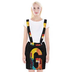 Abstract, Dark Background, Black, Typography,g Braces Suspender Skirt