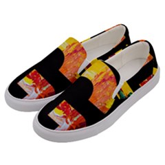 Abstract, Dark Background, Black, Typography,g Men s Canvas Slip Ons by nateshop