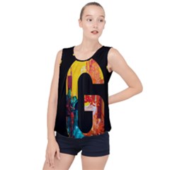 Abstract, Dark Background, Black, Typography,g Bubble Hem Chiffon Tank Top by nateshop