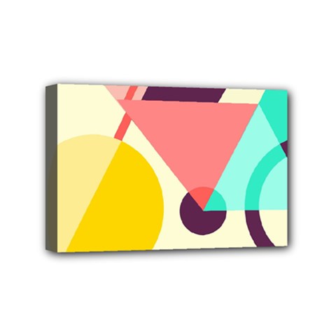 Bicycle, Geometric Figures, Art, Mini Canvas 6  X 4  (stretched)