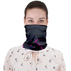 Butterflies, Abstract Design, Pink Black Face Covering Bandana (adult)