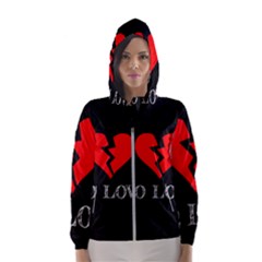 No Love, Broken, Emotional, Heart, Hope Women s Hooded Windbreaker by nateshop