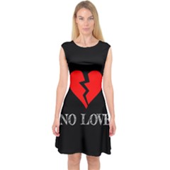 No Love, Broken, Emotional, Heart, Hope Capsleeve Midi Dress