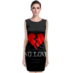 No Love, Broken, Emotional, Heart, Hope Sleeveless Velvet Midi Dress by nateshop