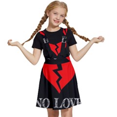 No Love, Broken, Emotional, Heart, Hope Kids  Apron Dress by nateshop