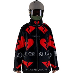 No Love, Broken, Emotional, Heart, Hope Men s Zip Ski And Snowboard Waterproof Breathable Jacket by nateshop