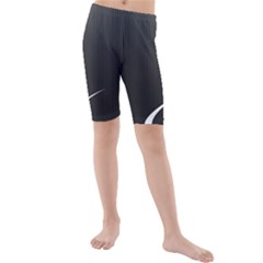 S Black Fingerprint, Black, Edge Kids  Mid Length Swim Shorts