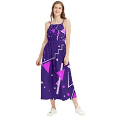 Triangles, Triangle, Colorful Boho Sleeveless Summer Dress
