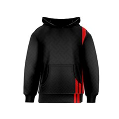 Abstract Black & Red, Backgrounds, Lines Kids  Pullover Hoodie