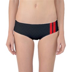 Abstract Black & Red, Backgrounds, Lines Classic Bikini Bottoms by nateshop