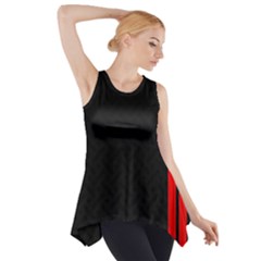 Abstract Black & Red, Backgrounds, Lines Side Drop Tank Tunic by nateshop